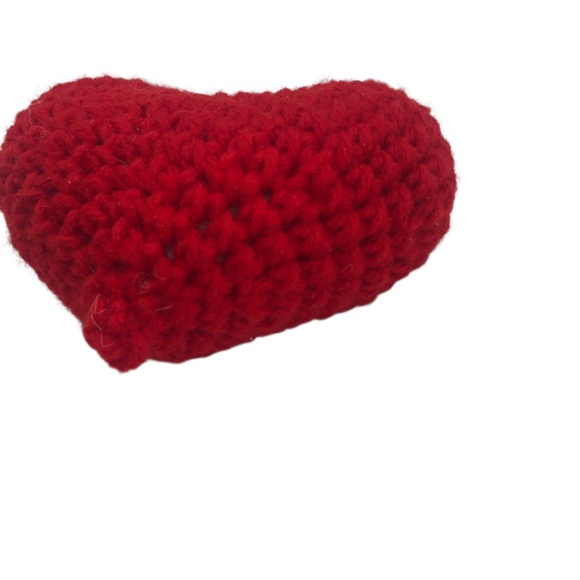 Crochet Heart Bag Charm ❤️ Love On The Go Red Heart Keychain Bag Accesso… - Picture 5 of 17